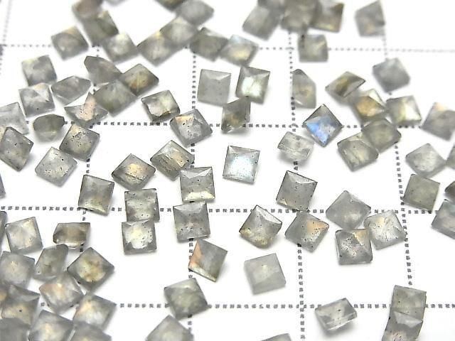 拉長石 AA++ 裸石 公主方形切割 3x3mm 10顆