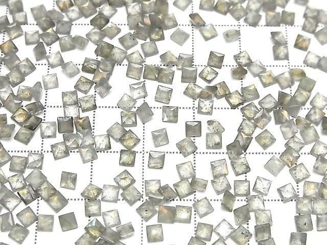 拉長石 AA++ 裸石 公主方形切割 3x3mm 10顆