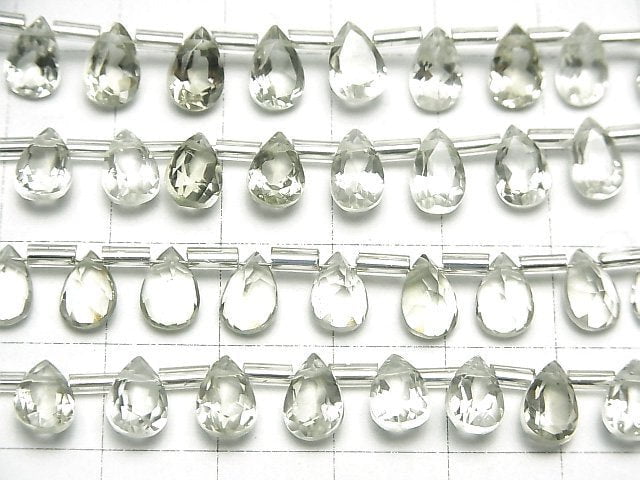 Hochwertiger grüner Amethyst AAA Birnenform, facettierte 8x5mm, halb oder 1 Strang Perlen (28 Stück)