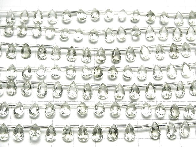 Hochwertiger grüner Amethyst AAA Birnenform, facettierte 8x5mm, halb oder 1 Strang Perlen (28 Stück)