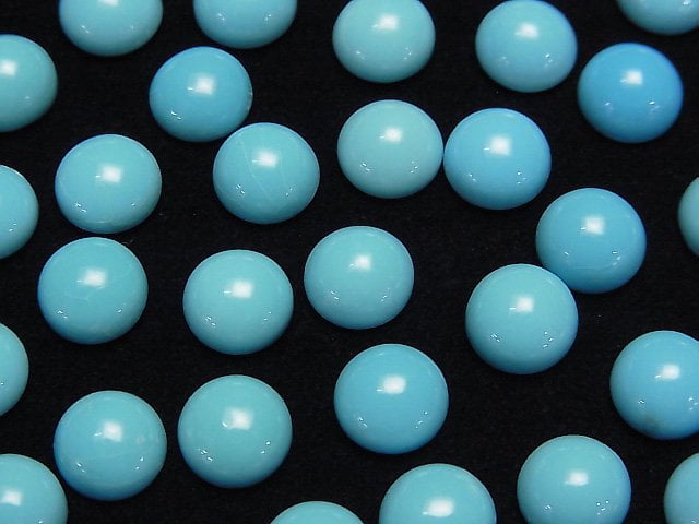 Arizona Kingman Türkis AAA Rund Cabochon 8x8mm 1 Stück