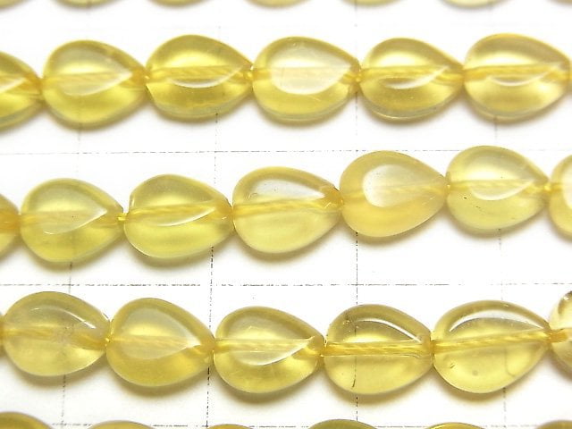 黃蛋白石 AA++ 垂直孔 梨形 (平滑) 8x6mm 1串珠子 (約7英吋/18公分)