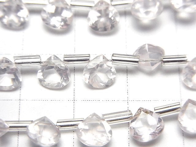 高品質玫瑰石英 AAA - 栗色刻面 6x6mm 半串或 1 串珠子 (18 顆)