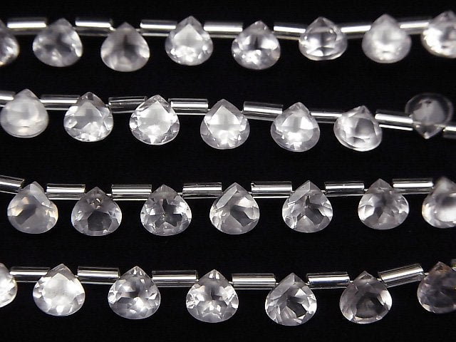 Hochwertiger Rosenquarz AAA- Kastanie facettiert 6x6mm halb oder 1Strang Perlen (18Stücke)