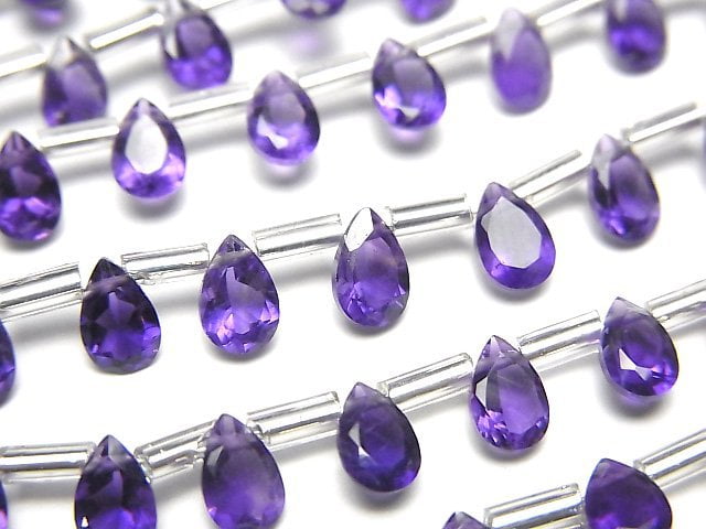 Amethyst, Pear Shape Gemstone Beads