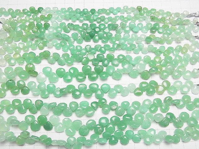 Chrysopras AA++ Kastanienfarbe (glatt) Farbverlauf halb oder 1 Strang Perlen (ca. 7 Zoll/18 cm)