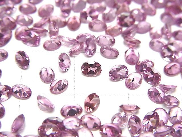 高品質馬拉雅石榴石 AAA 刻面橢圓形裸石 4x3mm 3顆
