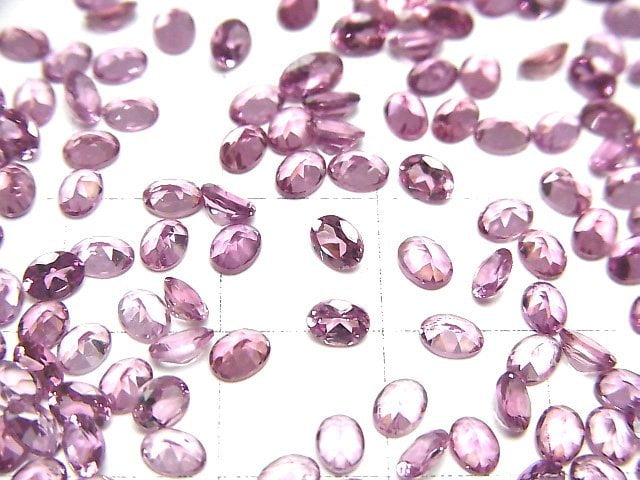 Hochwertiger Malaya Granat AAA loser Stein oval facettiert 4x3mm 3 Stück