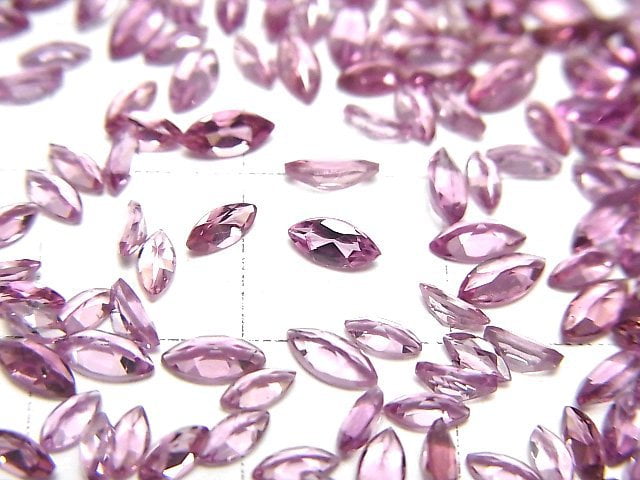 高品質馬來亞石榴石 AAA 刻面馬眼形裸石 尺寸混搭 5 件