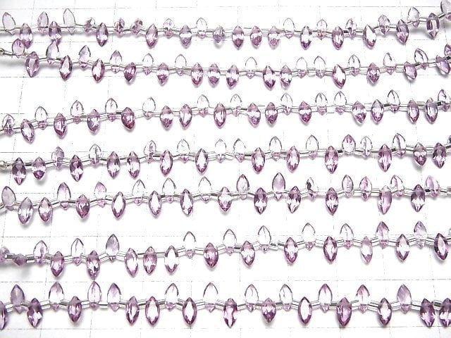 Hochwertiger rosa Topas AAA Marquise Facettiert 6x3mm 1 Strang Perlen (28 Stück)