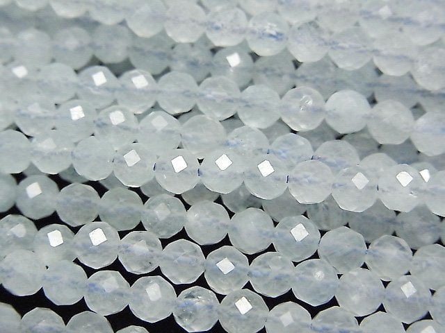 Aquamarine, Faceted Round Gemstone Beads