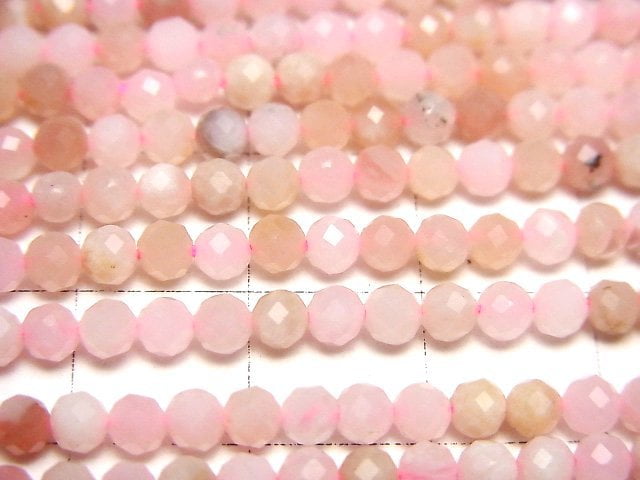 High Quality! Pink Opal AA++ Faceted Round 3mm 1strand beads (aprx.15inch/38cm)
