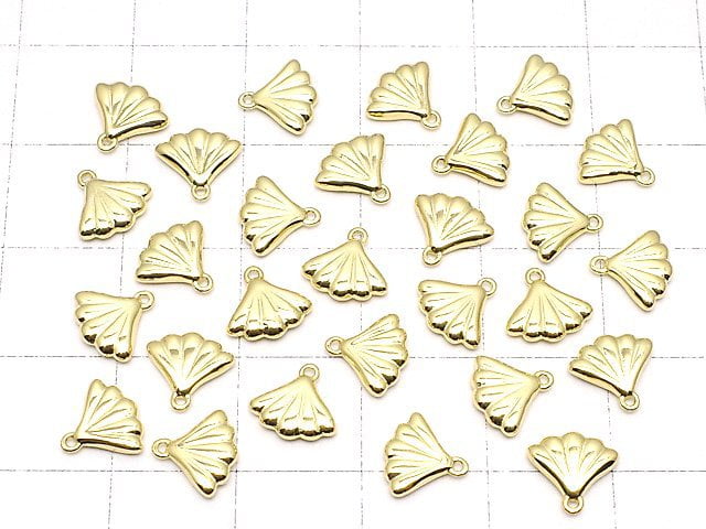 Metal Parts End Charm Fan 6x7.5mm Gold color 4pcs