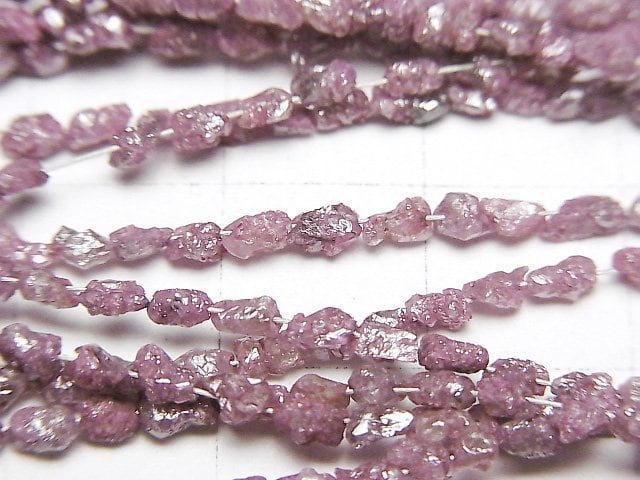 粉紅鑽石原石塊狀 半串或1串珠(約15英吋/38公分)