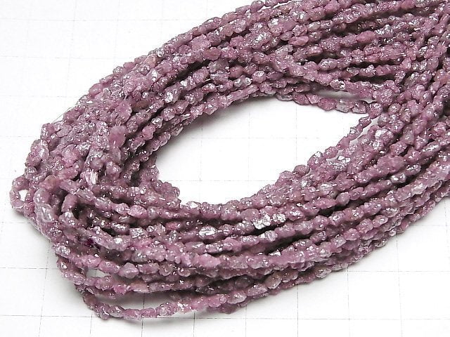 Rosa Diamant Roh Nugget halbe oder 1Strang Perlen (ca. 15inch/38cm)