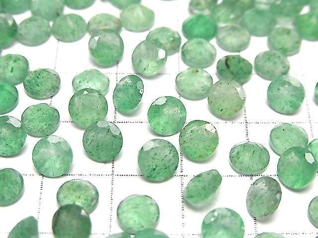 Grüner Aventurin AAA Lose Steine Rund facettiert 6x6mm 5Stück