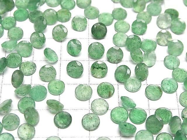 Grüner Aventurin AAA Lose Steine Rund facettiert 6x6mm 5Stück