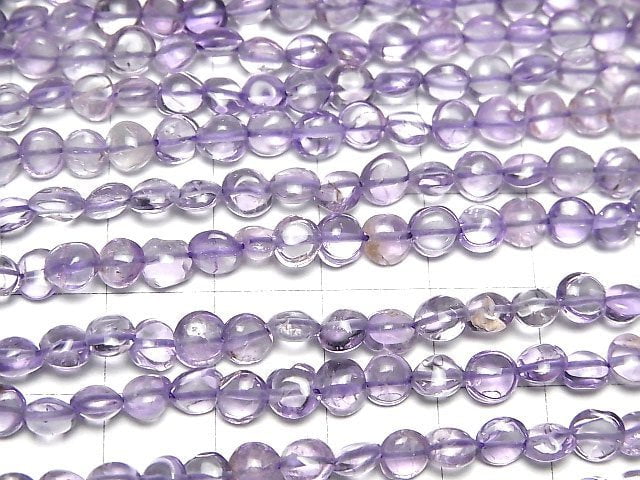 Amethyst AA+ Münze, 5x5x3mm, 1 Strang Perlen (ca. 15 Zoll / 36 cm)
