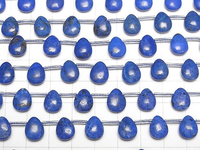Lapislazuli AA++ Tropfenform (Glatt) 10x8x4mm Halb oder 1Strang Perlen (12Stück)