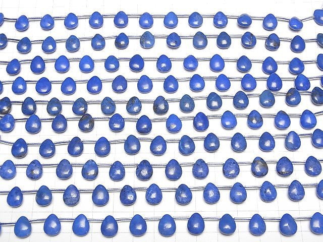 Lapislazuli AA++ Tropfenform (Glatt) 10x8x4mm Halb oder 1Strang Perlen (12Stück)