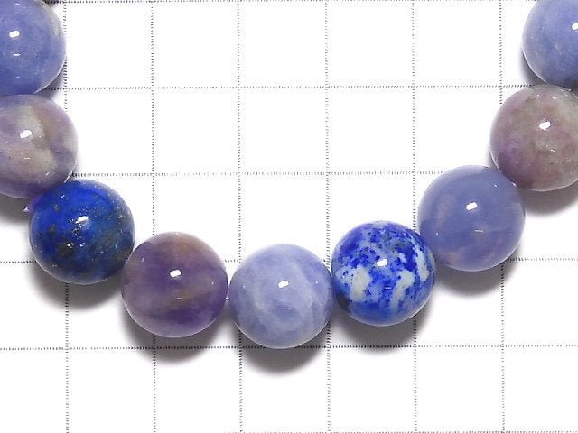 Bracelet rond en hackmanite pakistanaise de 12 mm, pièce unique, n°207