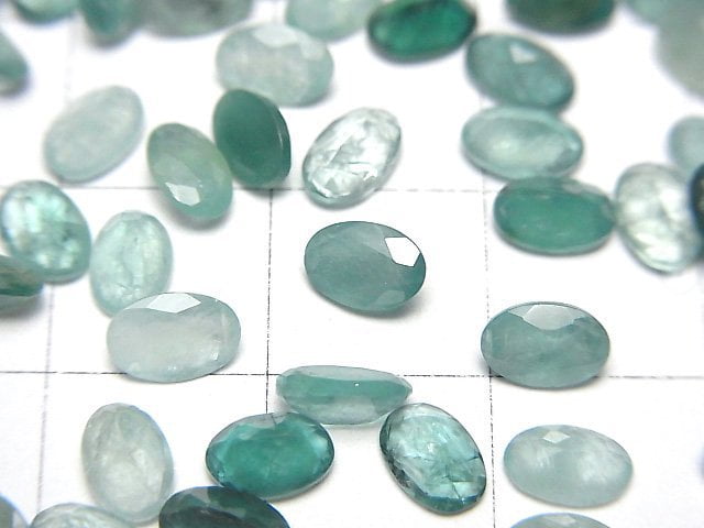 格朗迪埃里石 AA++ 刻面白橢圓形裸石 6x4毫米 5顆
