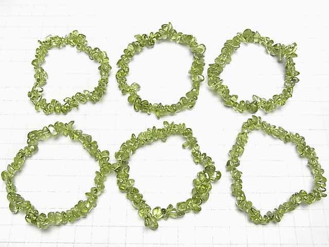 Peridot AAA- Chips (Kleine Nuggets) Armband