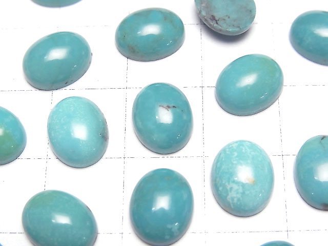 天然土耳其石 AAA 橢圓形素面蛋面 10x8mm 3顆/份