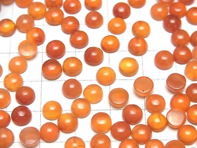 Hochwertiger Karneol AAA runder Cabochon 6x6mm 5Stücke