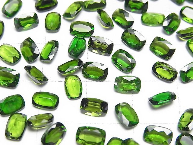 高品質鉻透輝石 AAA 級 - 裸石 長方形刻面 6x4mm 3顆