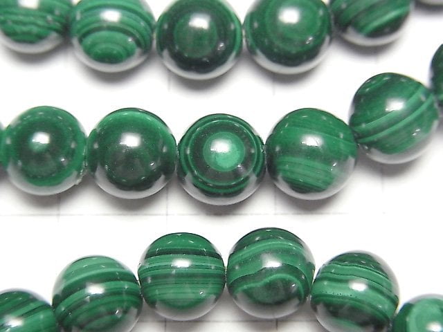 孔雀石 AA+ 圓珠 8mm 線眼瑪瑙款手鍊