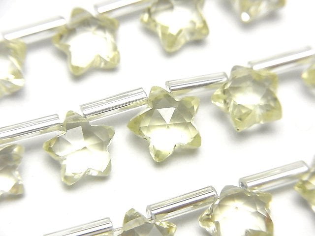 高品質檸檬石英 AAA 刻面星星 8x8 毫米 1 串珠(8 顆)