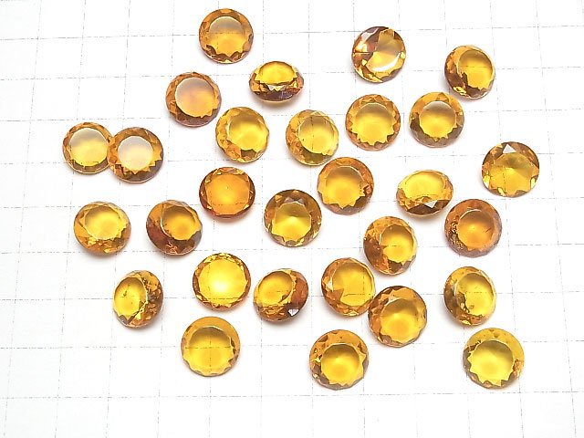 Hochwertiger baltischer Bernstein Rund facettiert 12x12mm 1 Stück
