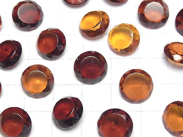 Hochwertiger baltischer Bernstein Rund facettiert 12x12mm 1 Stück