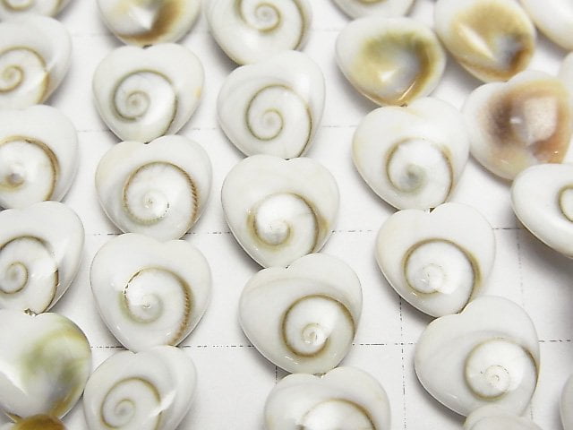 Shivaai 垂直孔心形 10x10x4mm 半串或1串珠子 (約15英吋/38公分)
