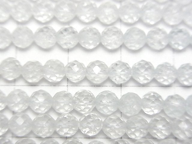 High Quality! Natural White Topaz AA++ Faceted Round 4mm 1strand beads (aprx.15inch/37cm)