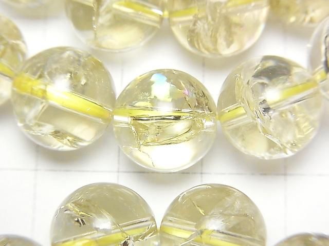 檸檬虹膜石英 AAA 圓形 12mm 手鍊