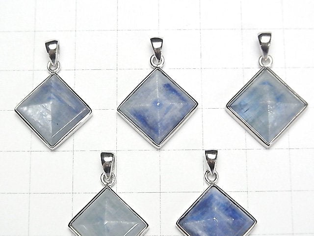 Kyanit AA+ Pyramidenanhänger 14x14mm Silber 925 1 Stück