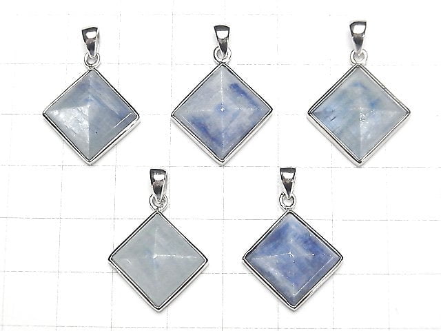 Kyanit AA+ Pyramidenanhänger 14x14mm Silber 925 1 Stück