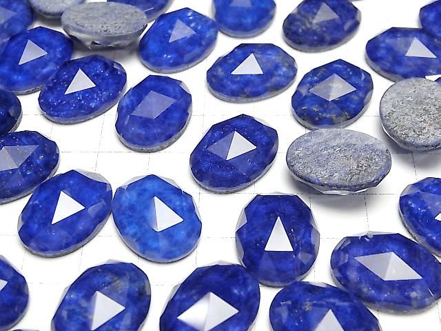 Lapislazuli x Kristall AAA Oval Rosenschliff 20x15mm 1Stück
