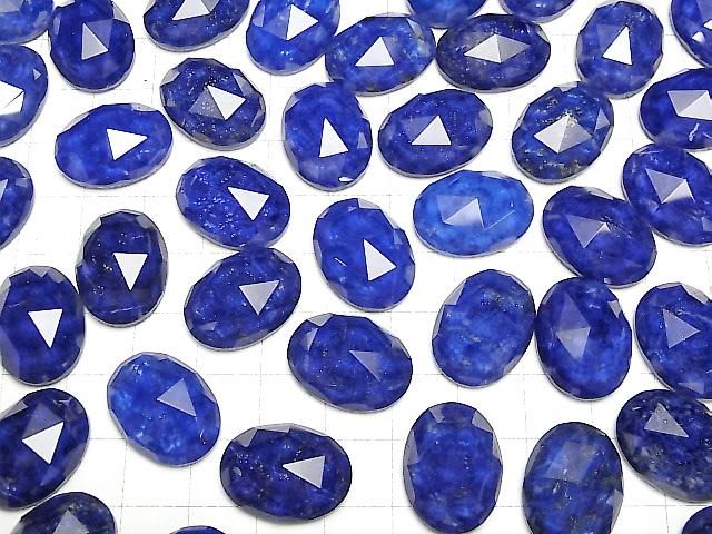 Lapislazuli x Kristall AAA Oval Rosenschliff 20x15mm 1Stück