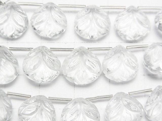 高品質AAA級水晶雕刻栗子珠10x10毫米1串(5顆)