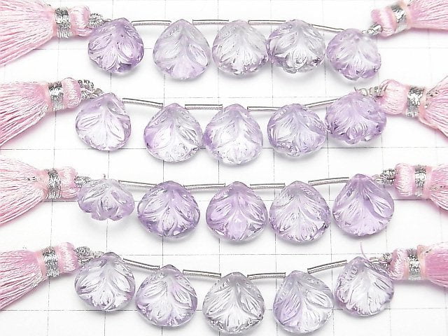 Hochwertiger rosa Amethyst AAA geschnitzte Kastanie 10x10mm 1Strang Perlen (5Stück)