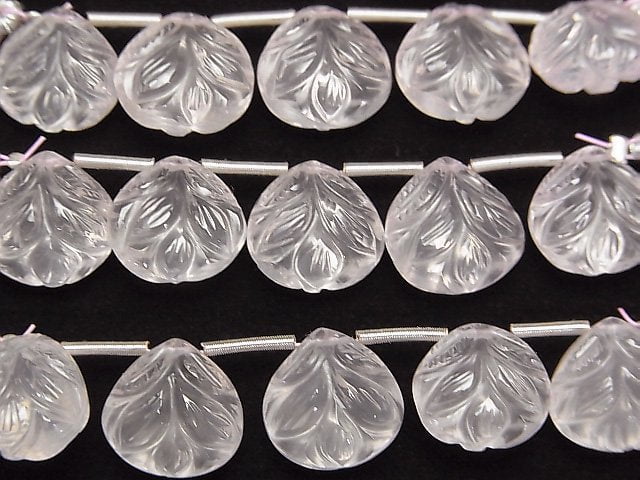 Hochwertiger Rosenquarz AAA geschnitzte Kastanie 10x10mm 1Strang Perlen (5Stück)