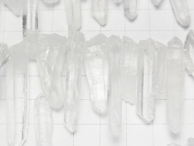 水晶 AA 天然尖形切割半串或 1 串珠子 (約15英吋/38公分)