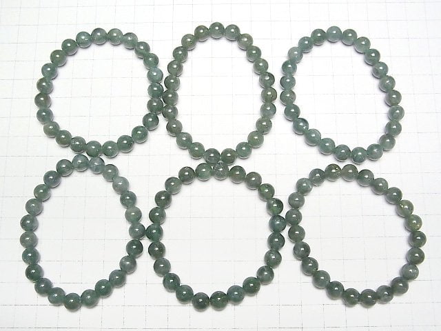 Grüner Apatit Katzenauge AA++ rund 8mm Armband