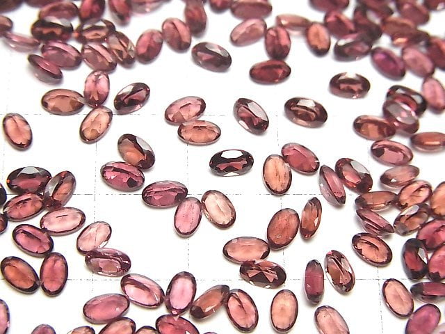 Hochwertiger rosa Granat AAA Lose Stein Oval Facettiert 5x3mm 10Stück