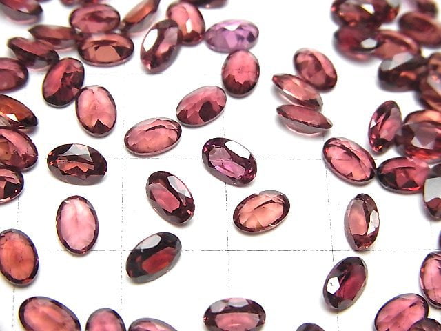 Hochwertiger rosa Granat AAA Lose Stein Oval Facettiert 6x4mm 10Stück