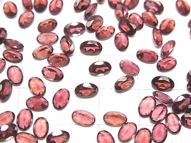 Hochwertiger rosa Granat AAA Lose Stein Oval Facettiert 6x4mm 10Stück