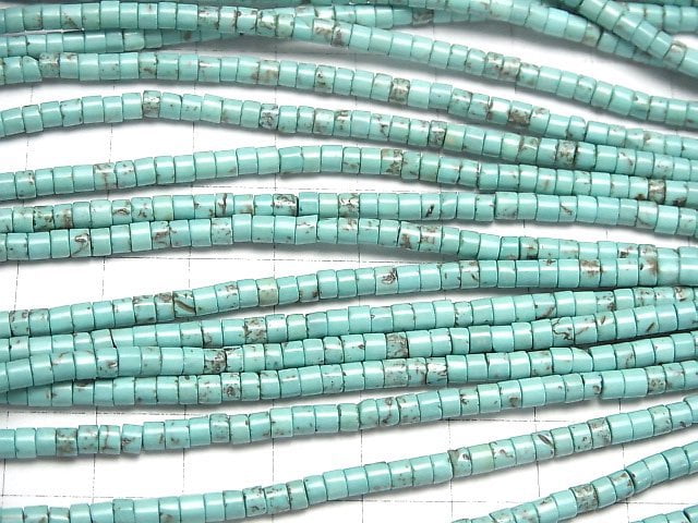 Magnesite Turquoise Rondelle (Heishi )3x3x2mm 1strand beads (aprx.15inch/37cm)